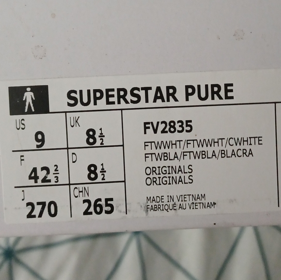 Adidas superstar pure size 9 men's - Picture 6 of 6